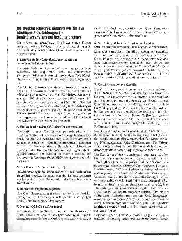 Vorschauseite 4: Neue Entwicklungen im Qualitätsmanagement