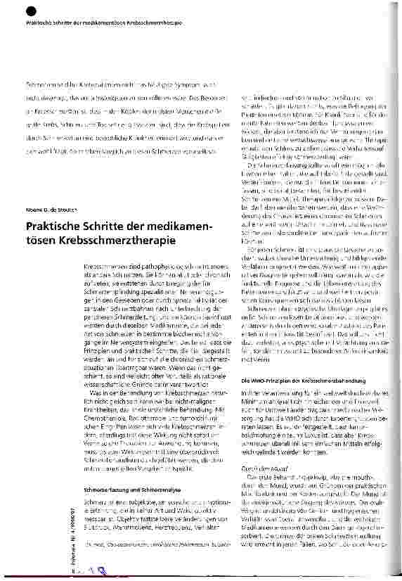 Vorschauseite 1: Praktische Schritte der medikamentösen Krebsschmerztherapie