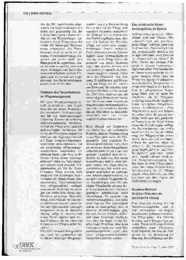 Vorschauseite 2: Berufspolitik - Lean-Management im Pflegedienst: Entwicklungsoder Sparkonzepte?