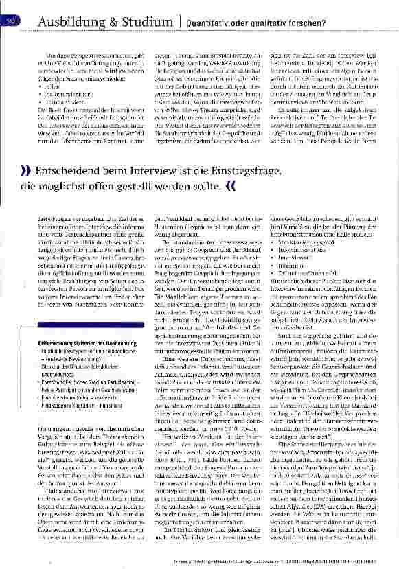 Vorschauseite 3: Forschungsmethoden Teil 2 Befragen oder beobachten?