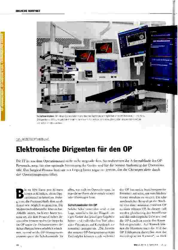 Vorschauseite 1: Elektronische Dirigenten für den OP