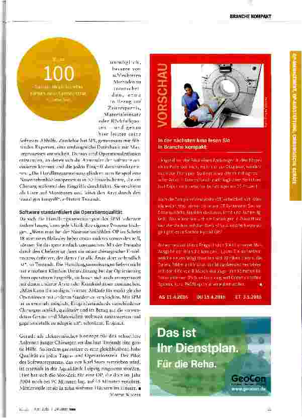 Vorschauseite 4: Elektronische Dirigenten für den OP