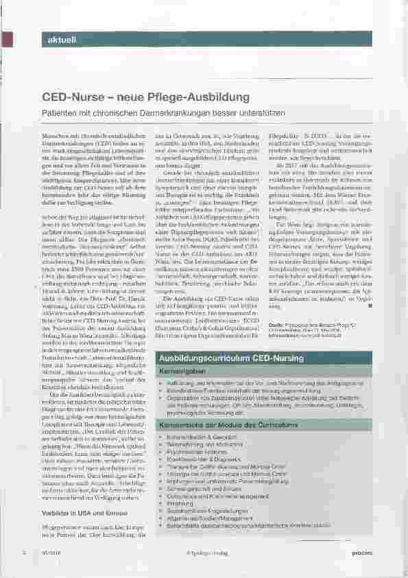 Vorschauseite 1: CED-Nurse neue Pflege-Ausbildung