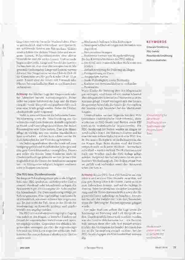 Vorschauseite 2: Entérale und parenterale Ernährung Kindliche Ernährungstherapie in der Häuslichkeit