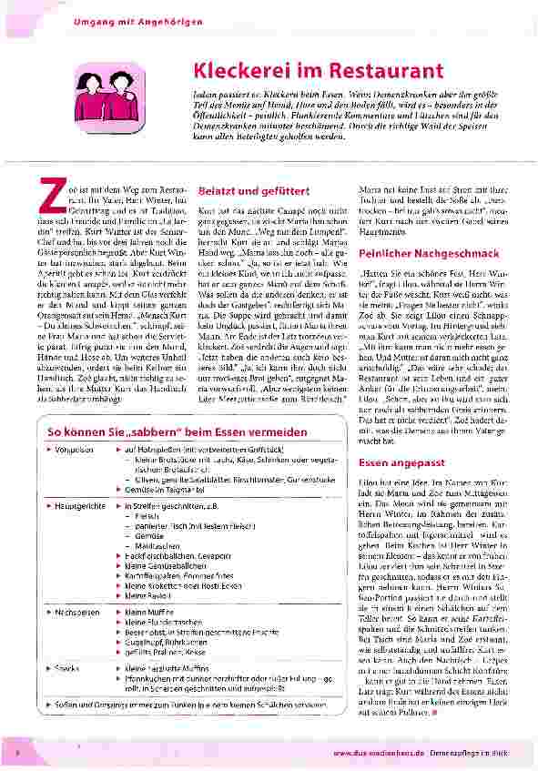 Vorschauseite 1: Kleckerei im Restaurant