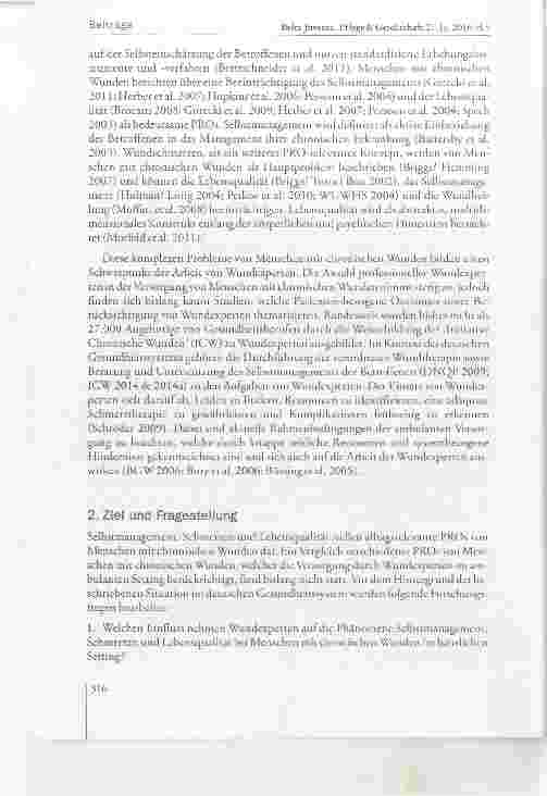 Vorschauseite 3: Einfluss von Wundexperten auf Selbstmanagement, Schmerzen und Lebensqualität von Menschen mit chronischen Wunden im häuslichen Setting