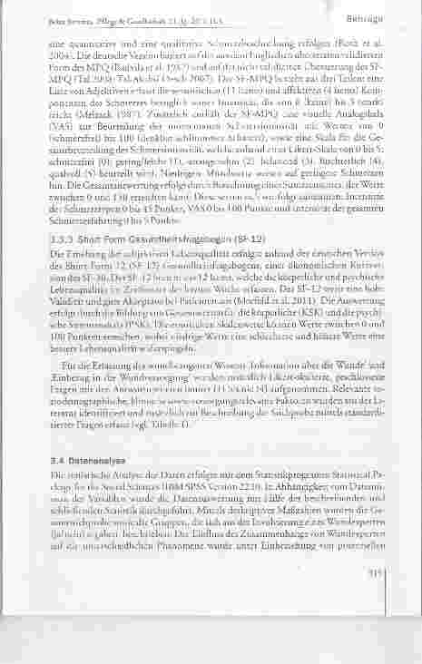 Vorschauseite 6: Einfluss von Wundexperten auf Selbstmanagement, Schmerzen und Lebensqualität von Menschen mit chronischen Wunden im häuslichen Setting