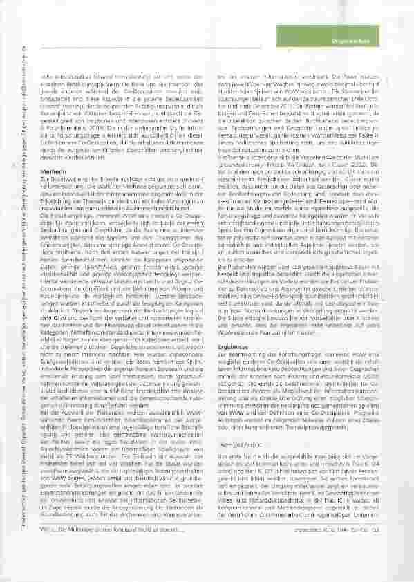 Vorschauseite 3: Das Multiplayer-Online-Rollenspiel World of Warcraft als eine moderne Co-Occupation Eine qualitative Untersuchung virtueller Betätigungswelten von Paaren