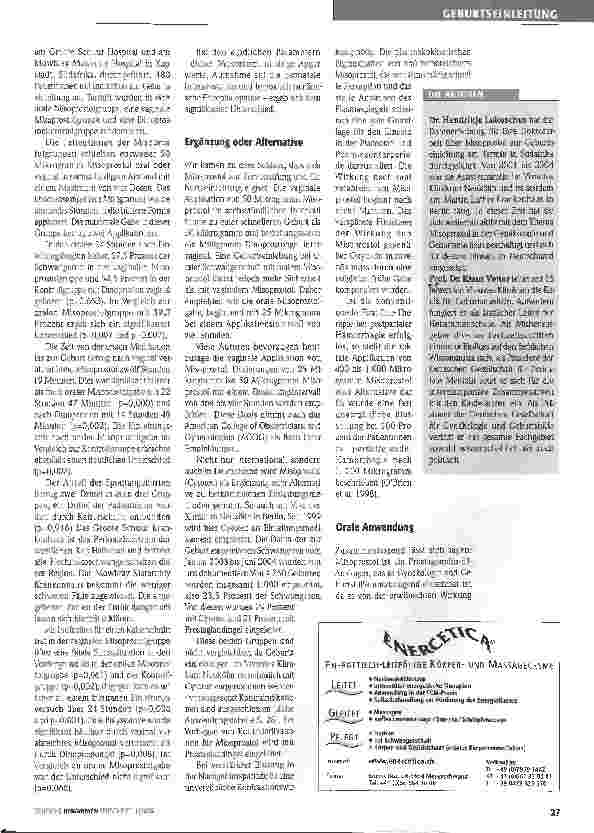 Vorschauseite 3: Misoprostol im Kommen