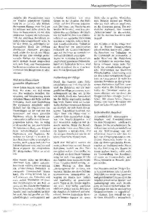 Vorschauseite 2: Lebenshaus statt AltenheimZufriedene Bewohner durch konsequente Kundenorientierung Teil 2