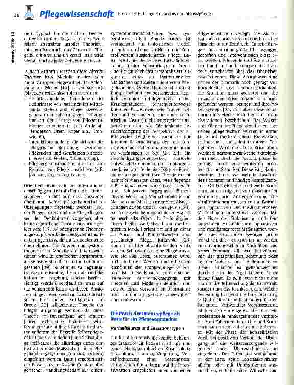 Vorschauseite 4: Pflegeverständnis der Intensivpflege -ein theorieund praxisbasierter Entwurf