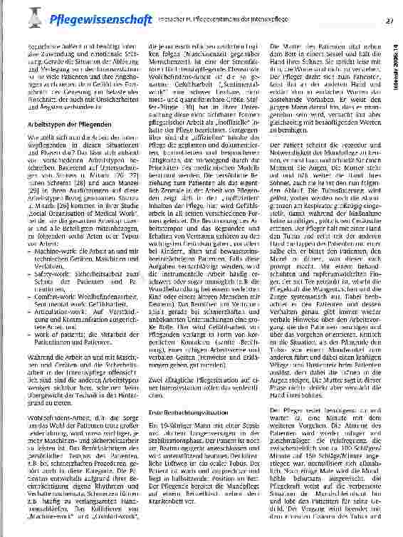 Vorschauseite 5: Pflegeverständnis der Intensivpflege -ein theorieund praxisbasierter Entwurf