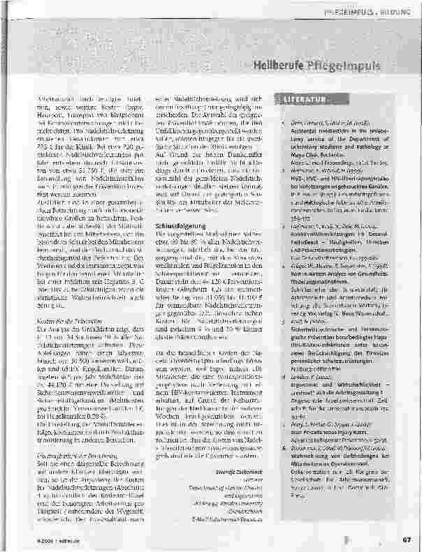 Vorschauseite 4: Lohnt sich Arbeitsschutz im Krankenhaus betriebswirtschaftlich?