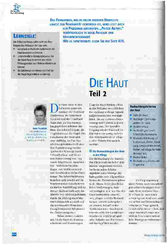 Vorschauseite 1: Die Haut Teil 2