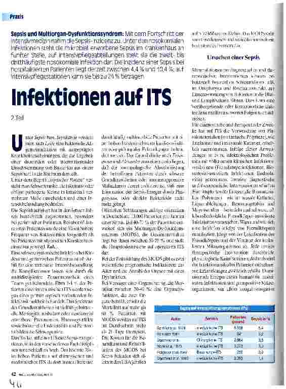 Vorschauseite 1: Infektionen auf ITS 2. Teil