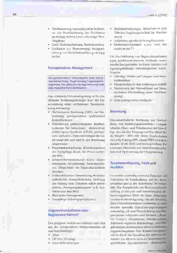 Vorschauseite 5: Anästhesiologische Herausforderungen bei Adipositas - was sollte die Fachpflege wissen?