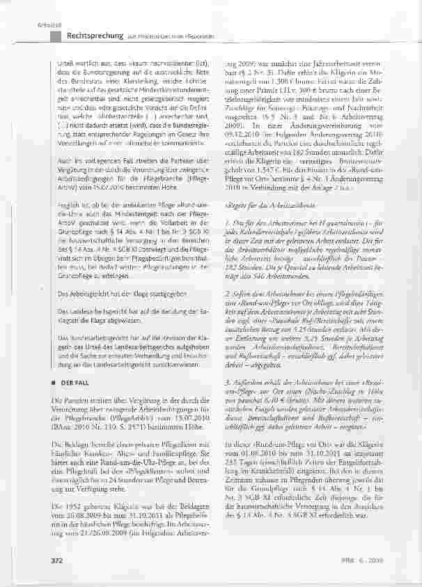 Vorschauseite 2: Zum Mindestentgelt in der Pflegebranche