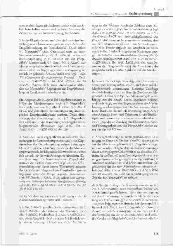 Vorschauseite 5: Zum Mindestentgelt in der Pflegebranche
