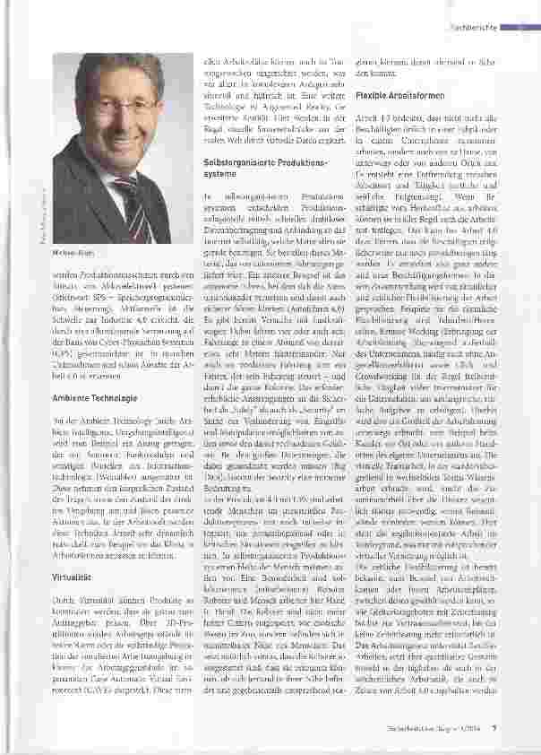 Vorschauseite 2: Arbeit 4.0 versus Sicherheit und Gesundheitsschutz
