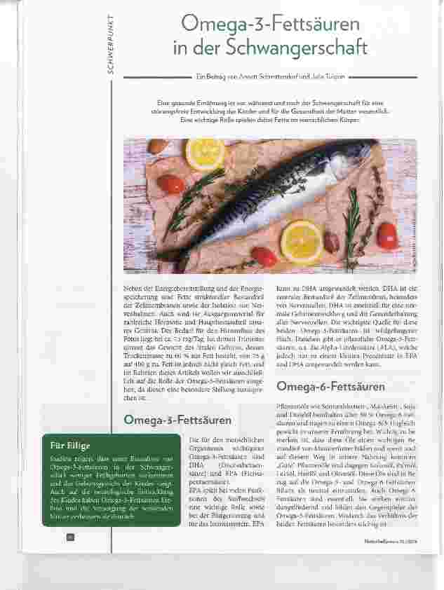 Vorschauseite 1: Omega-3-Fettsäuren in der Schwangerschaft