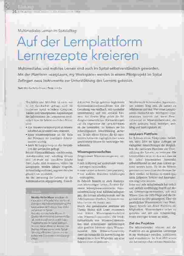 Vorschauseite 1: Auf der Lernplattform Lernrezepte kreieren