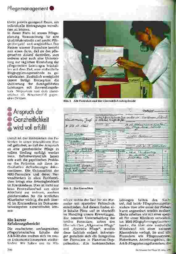 Vorschauseite 2: Ganzheitlich pflegen - ganzheitlich dokumentieren Einführung des neuen MRI-Pflegekonzeptes im Klinikum rechts der Isar