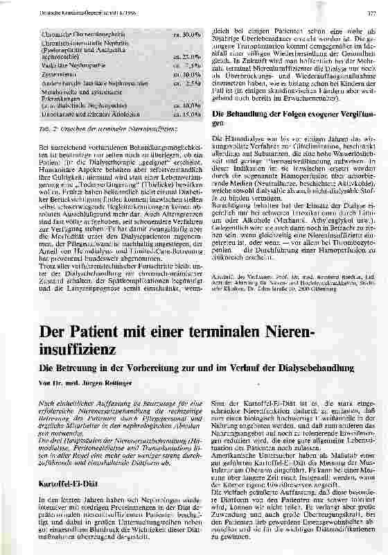 Vorschauseite 2: Indikation zur Dialysetherapie