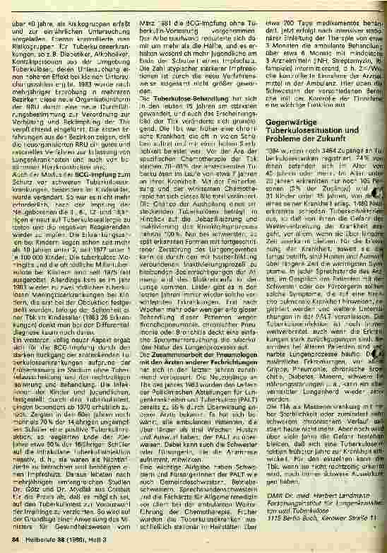 Vorschauseite 2: Neue Methoden, Organisationsformen und Probleme der Tuberkulosebekämpfung