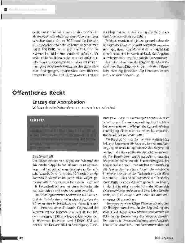 Vorschauseite 3: Überlassung einer Pflegehelferin durch die ARGE (Ein-Euro-Job) ArbG Weiden vom 29.9. 2005 (5 Ca S 463/05}