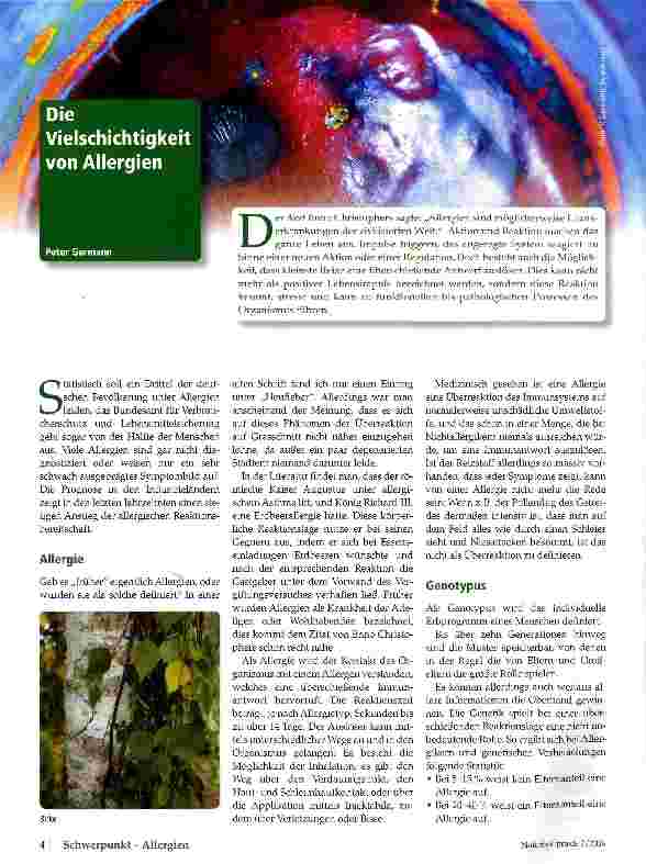 Vorschauseite 1: Die Vielschichtigkeit von Allergien