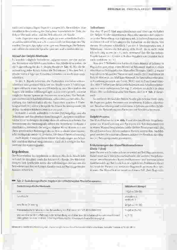 Vorschauseite 3: Entwicklung einer physiotherapeutischen Klassifikation von Schulterschmerzen