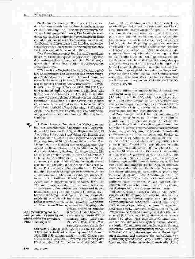Vorschauseite 2: Mitbestimmung oder Beteiligung von Spitzenorganisationen - Eriass einer Verwaltungsvorschrift