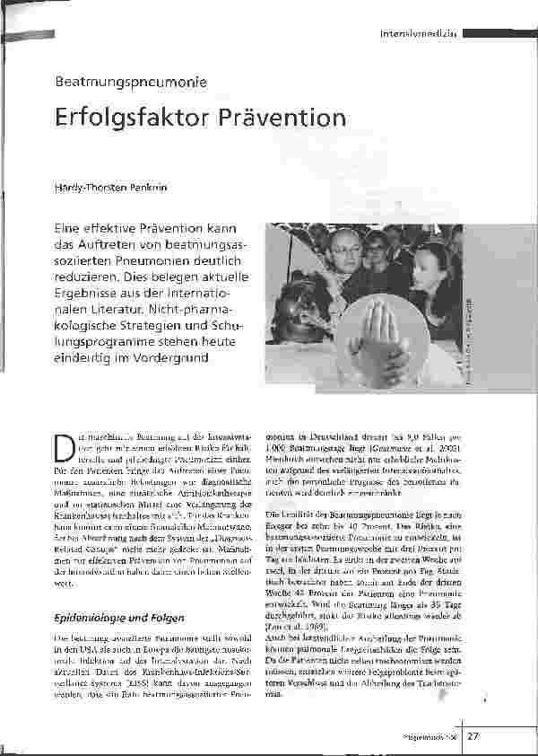 Vorschauseite 1: Erfolgsfaktor Prävention