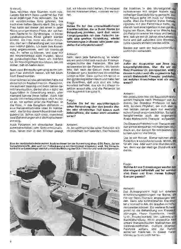 Vorschauseite 2: Das Instut für Spezial-Therapie in Bad Godesberg Interview mit Dr. Kranz Joachim