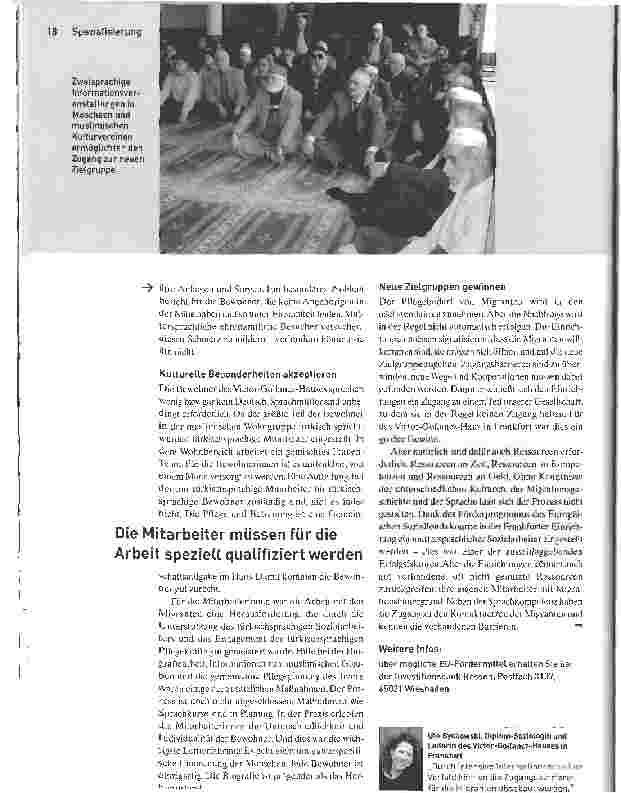 Vorschauseite 3: Angebote für MigrantenEintritt in eine neue Welt