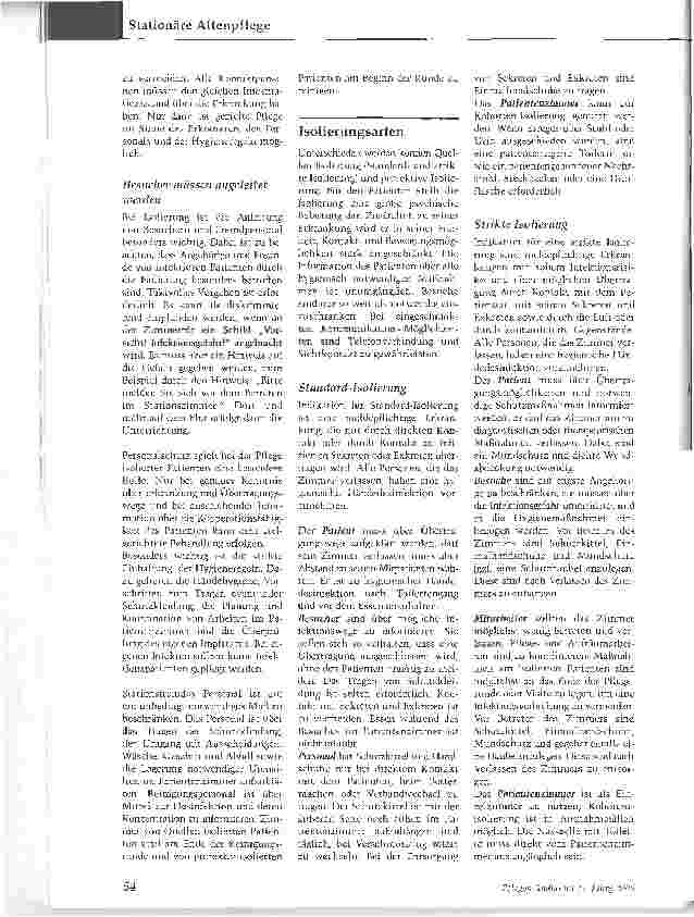 Vorschauseite 2: Mit Isolierung von Patienten die Infektionskette durchbrechen