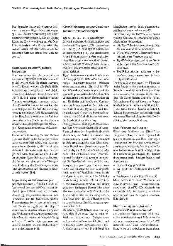 Vorschauseite 2: Pharmakovigilanz: Definitionen, Einteilungen, Kausalitätsbeurteilung