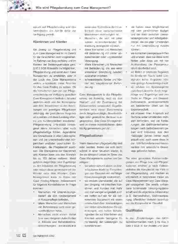 Vorschauseite 2: Wie wird Pflegeberatung zum Case Management?
