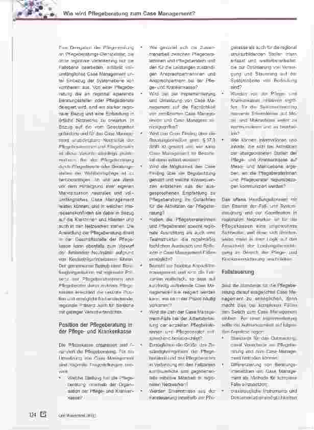 Vorschauseite 4: Wie wird Pflegeberatung zum Case Management?