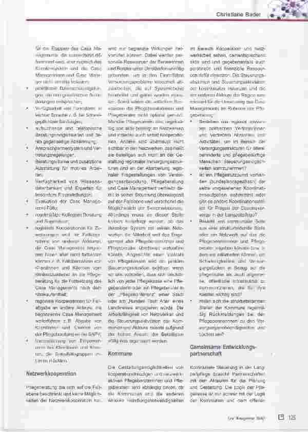 Vorschauseite 5: Wie wird Pflegeberatung zum Case Management?