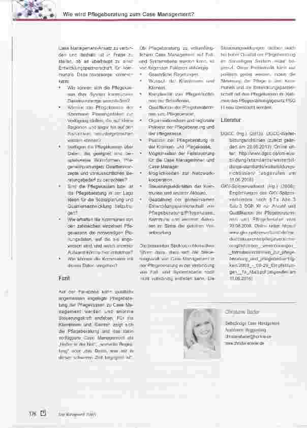 Vorschauseite 6: Wie wird Pflegeberatung zum Case Management?