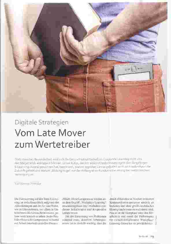 Vorschauseite 1: Vom Late Mover zum Wertetreiber