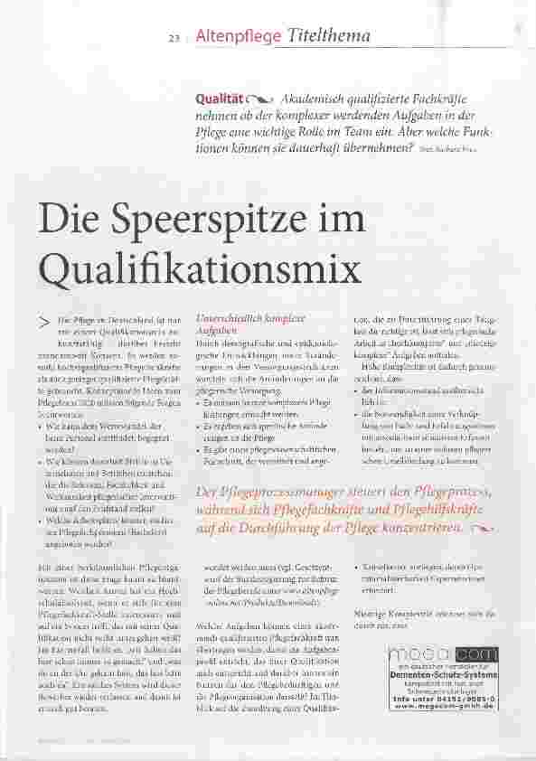 Vorschauseite 2: Die Speerspitze im Qualifikationsmix