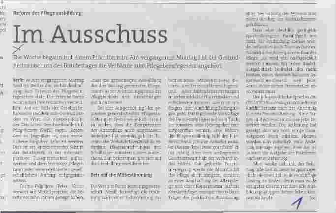 Vorschauseite 1: Im Ausschuss