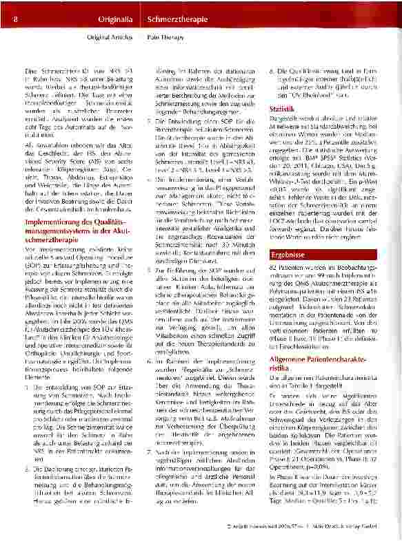 Vorschauseite 3: Schmerzintensität und Schmerztherapie bei Polytraumapatienten