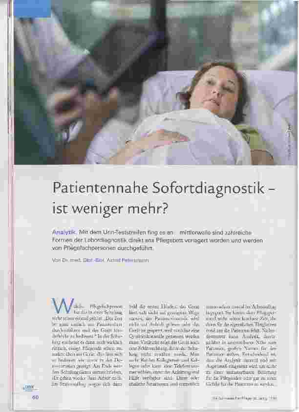 Vorschauseite 1: Patientennahe Sofortdiagnostik ist weniger mehr?