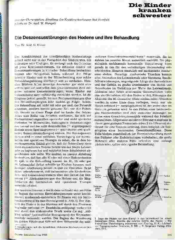 Vorschauseite 1: Die Deszensusstörungen des Hodens und ihre Behandlung