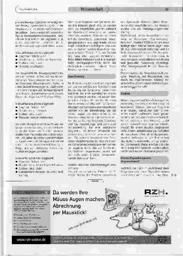 Vorschauseite 3: Die Notwendigkeit der Diagnostikin der Manuellen Therapie