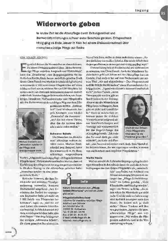 Vorschauseite 1: Widerworte geben