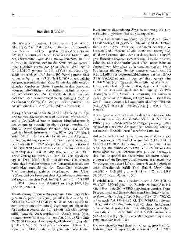 Vorschauseite 2: Zur Abgrenzung Lebens-/Nahrungsergänzungsmittel und Arzneimittel